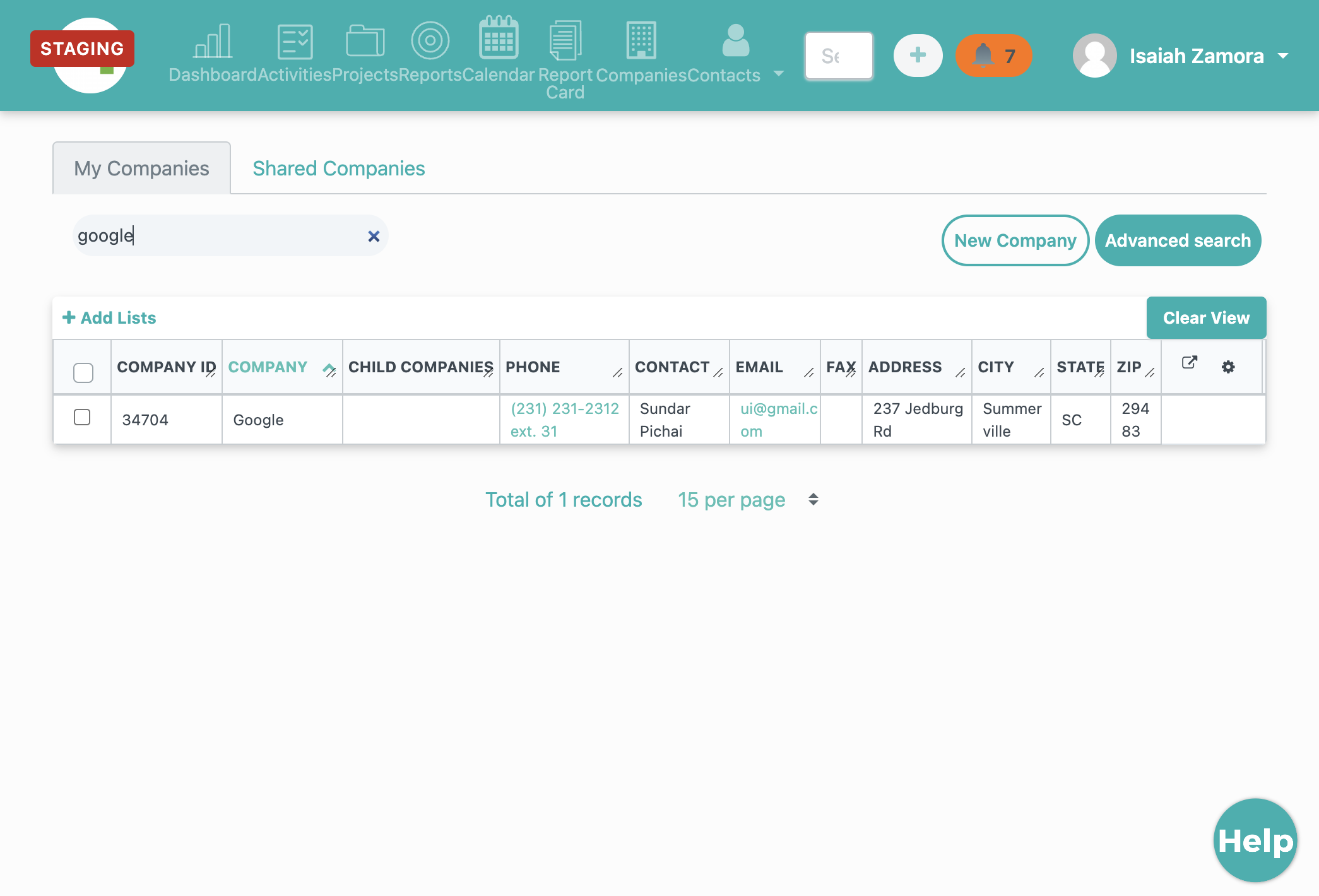 Select a company