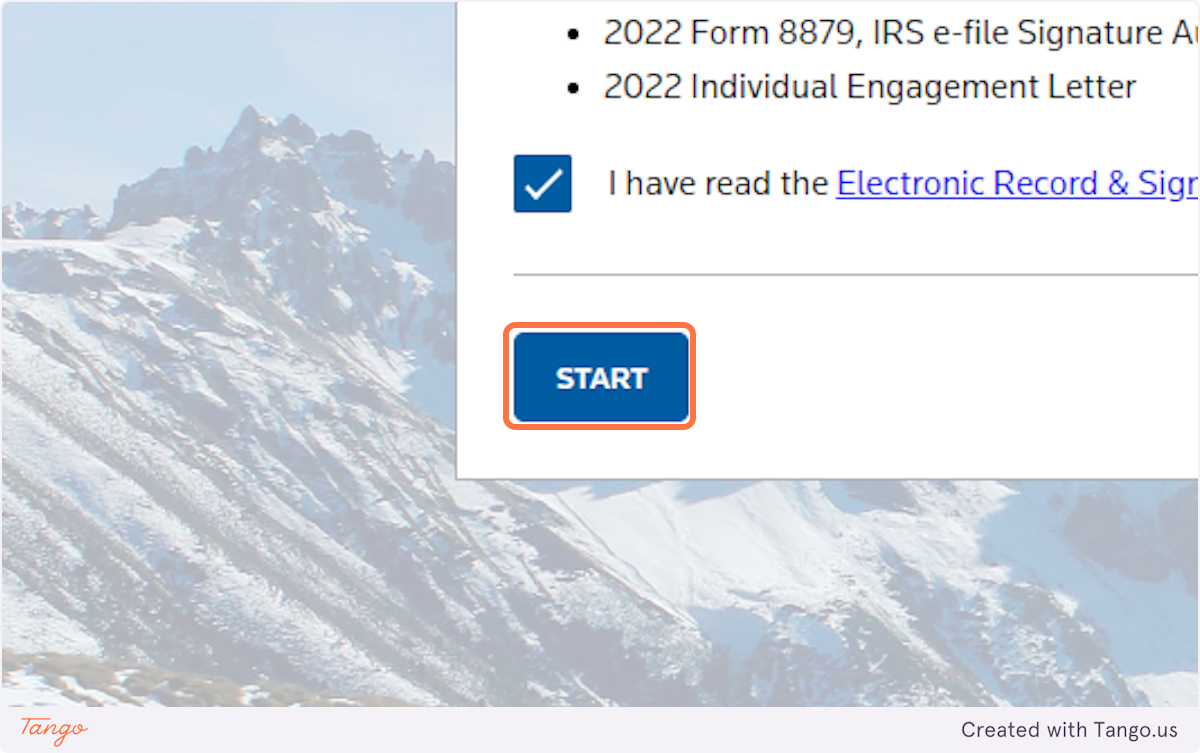 Click on START