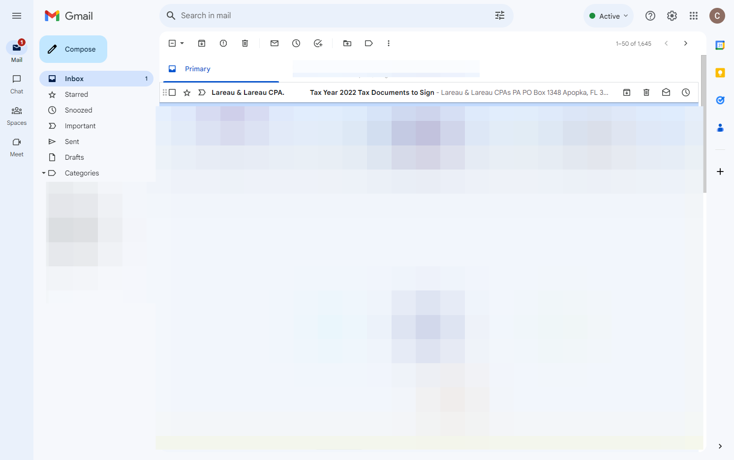 Click on row