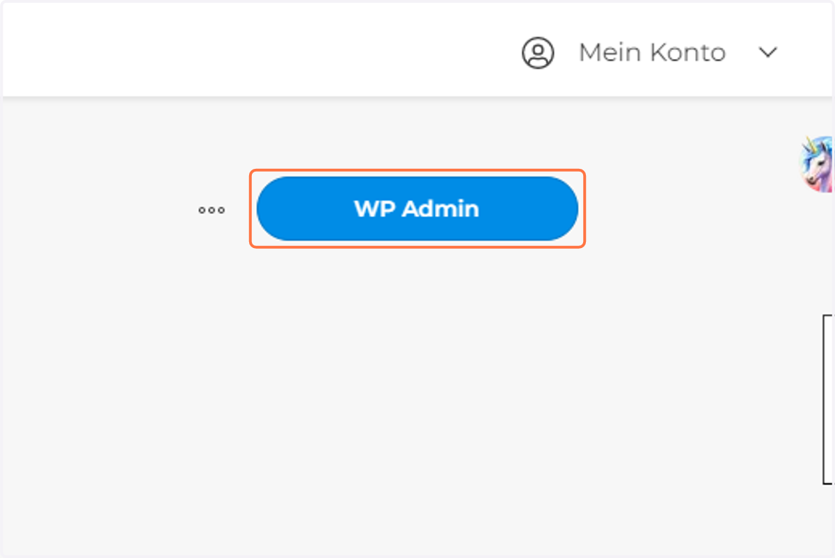 Click on WP Admin
