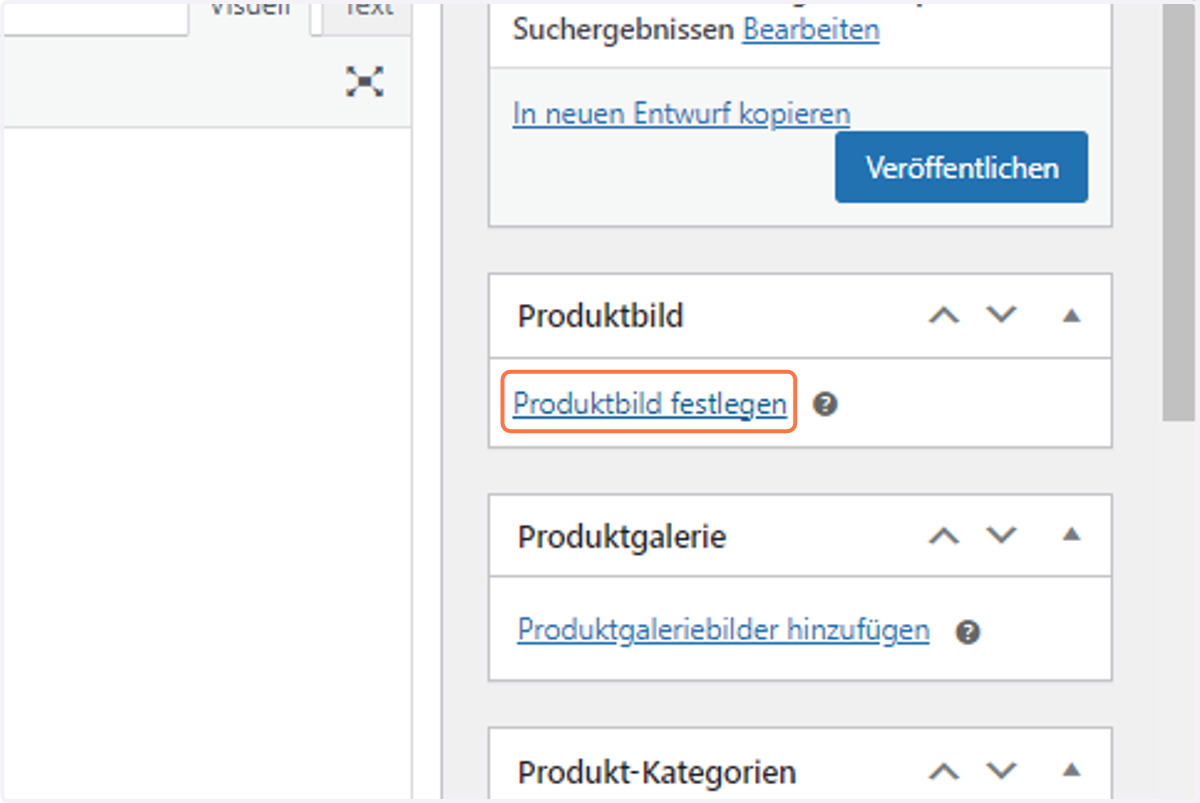 Click on Produktbild festlegen