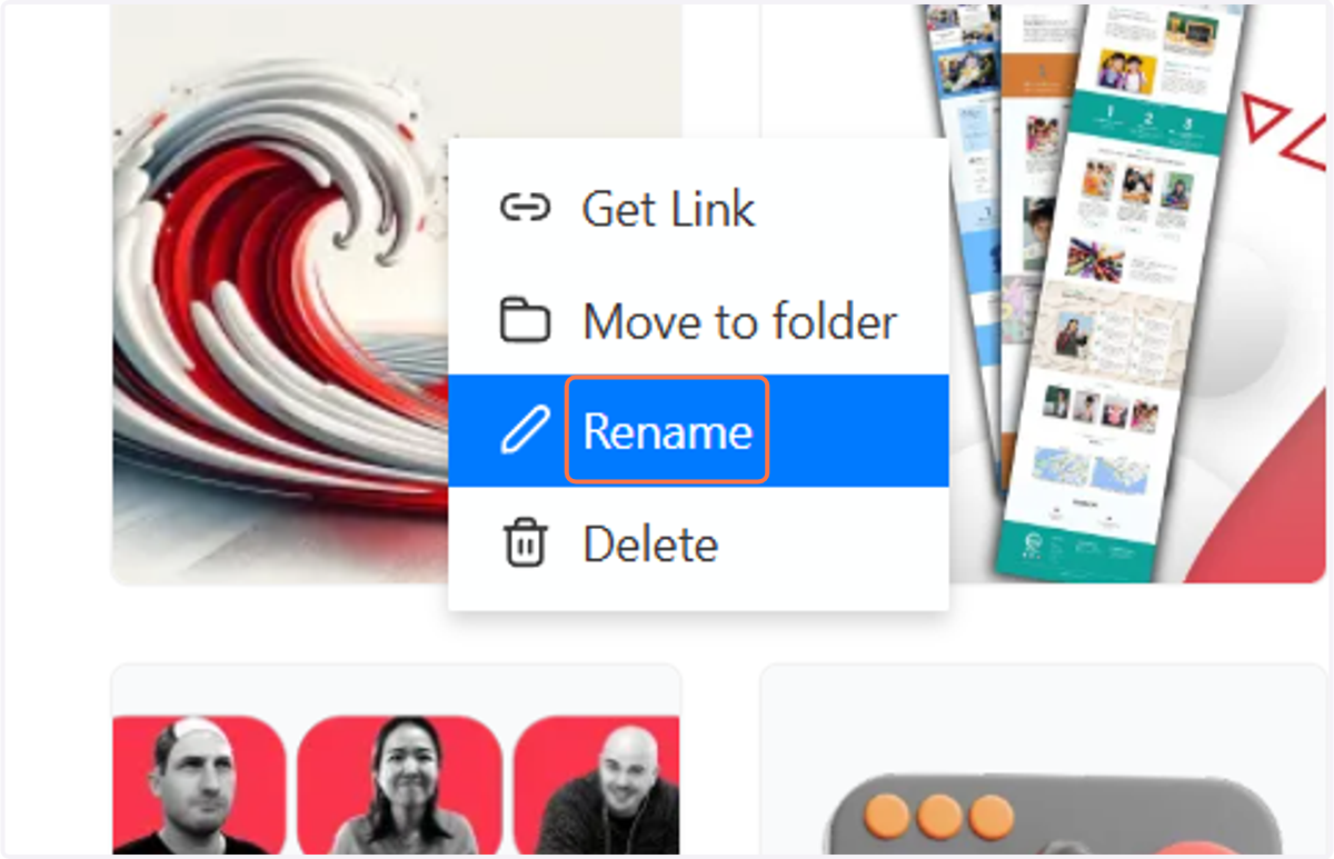 Click on Rename