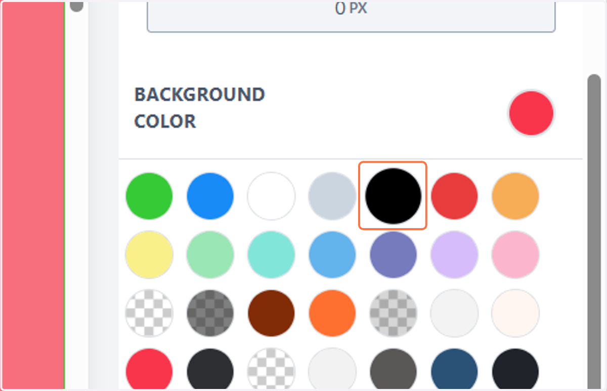 Change the background colour to change the fade colour