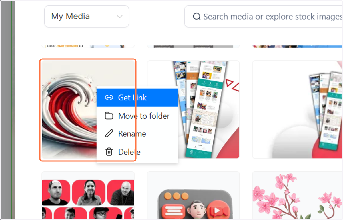 Right click on the image you want to add