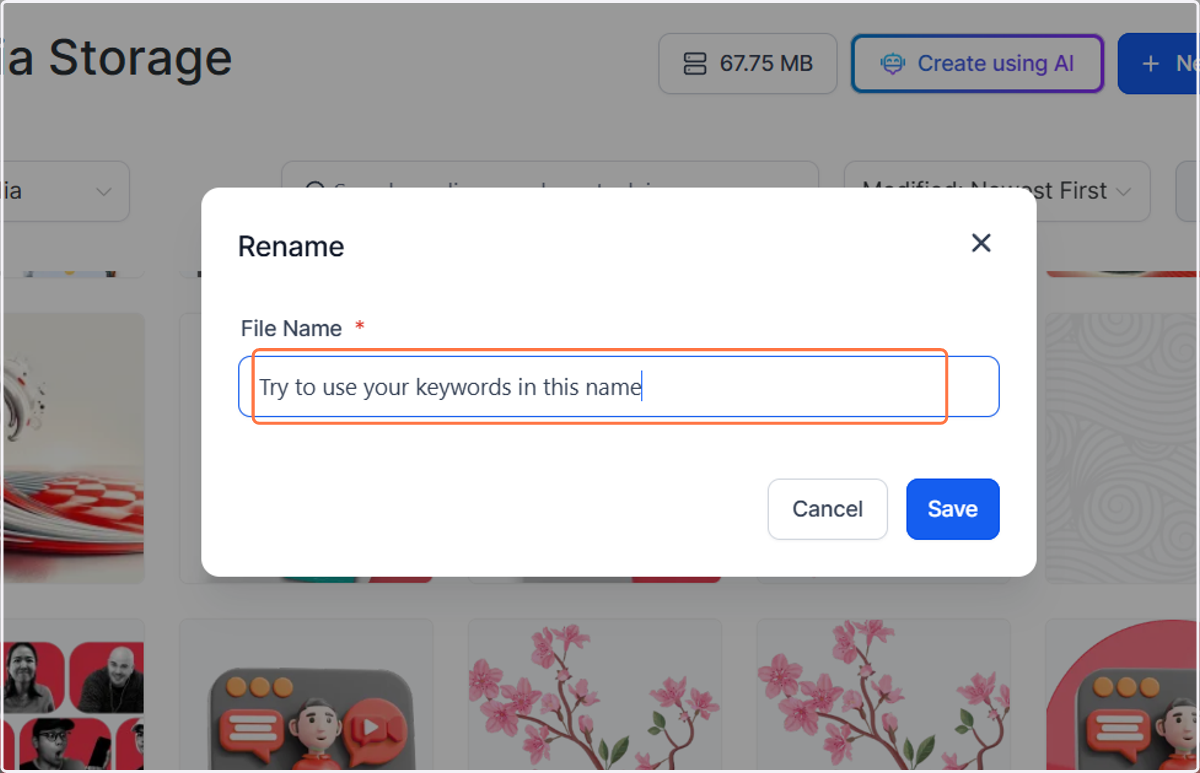 Add an SEO relevant name