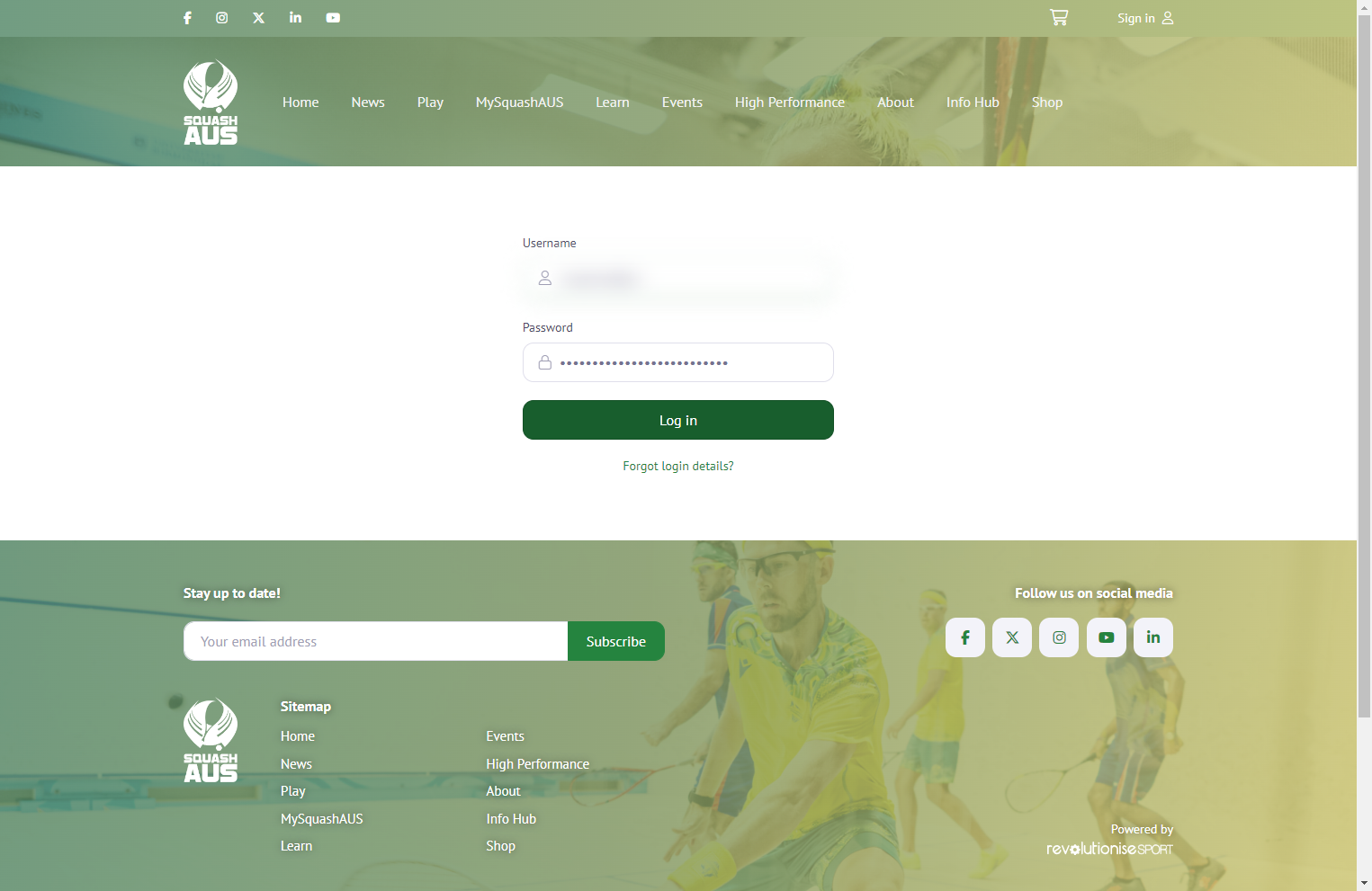 Enter in your username and password then Click on Log in