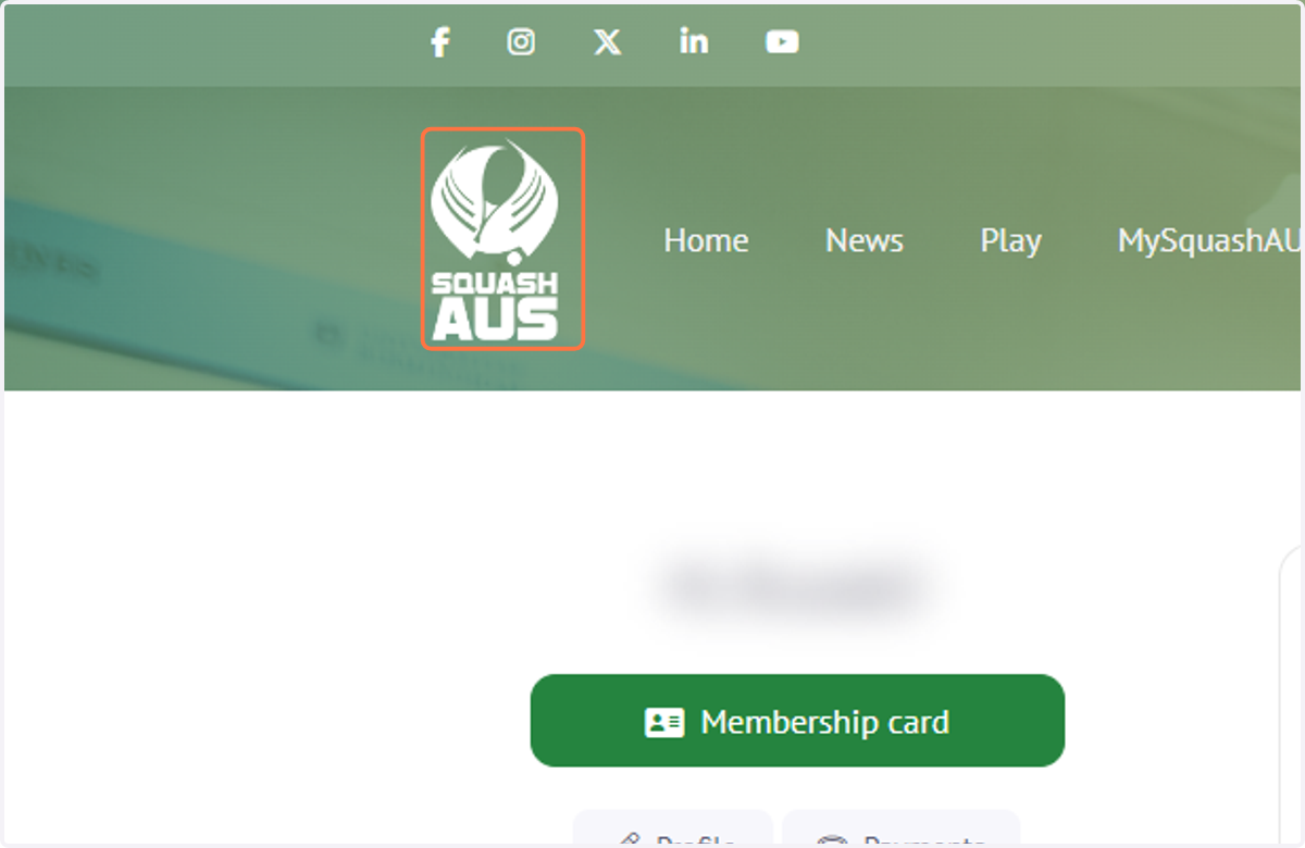 Click on Home or the Squash AUS image to return to the Squash Australia homepage