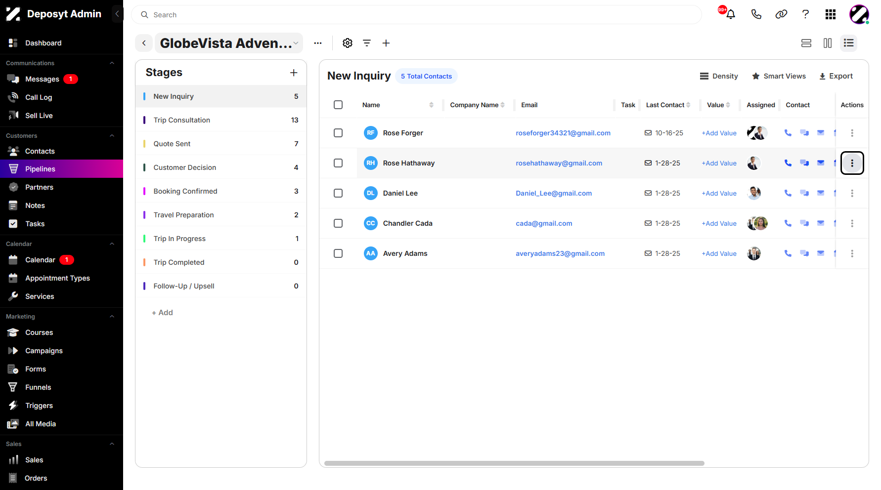 Step 7: The next method is by clicking the selected contact’s three-dot menu.