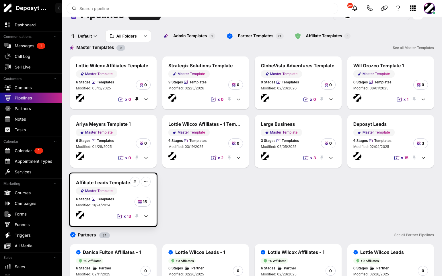 Step 2: Click on a pipeline to open it and view more information about the pipeline and its stages.