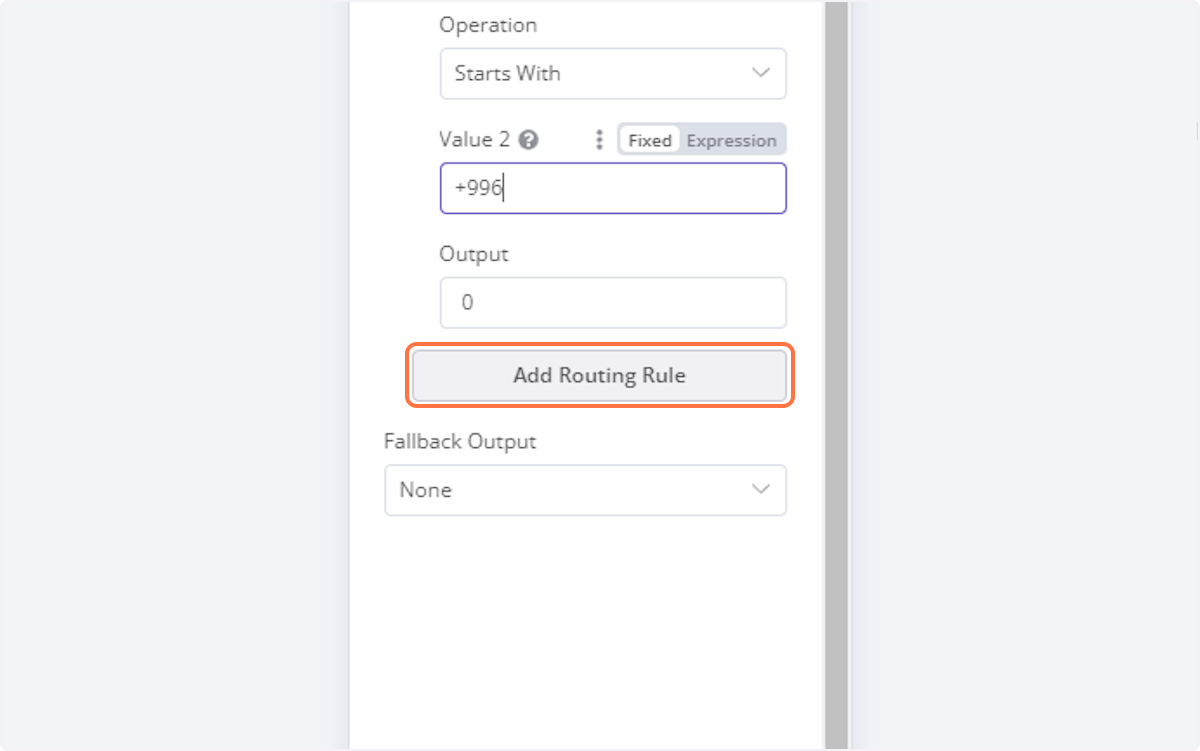 Next will add another Routing Rule. Click on Add Routing Rule