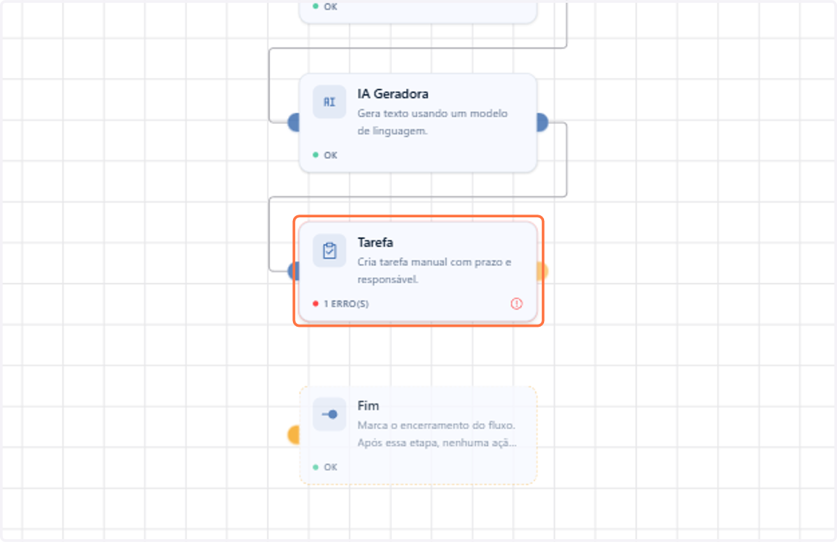 Acesse as configurações desse nó