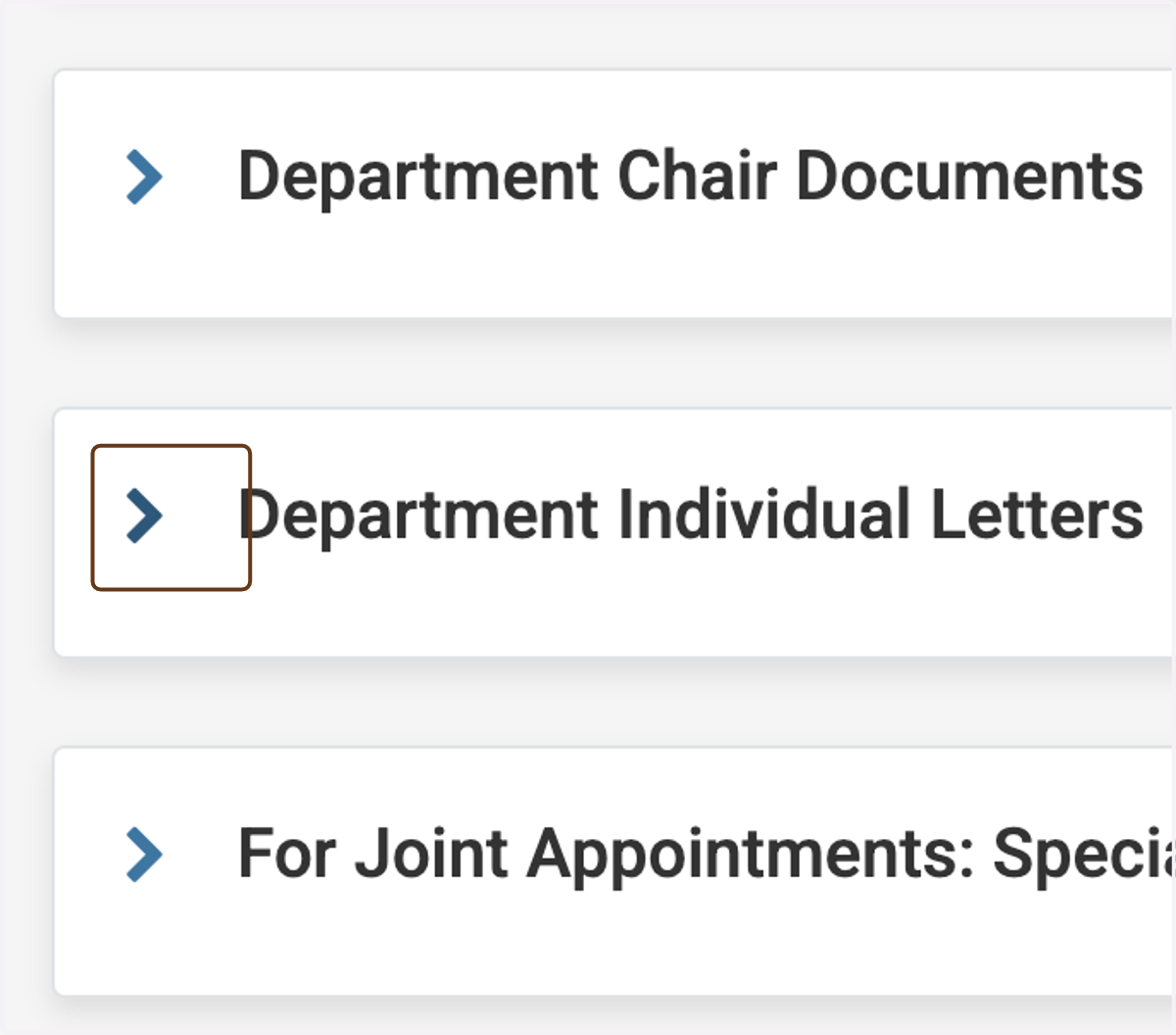 Click on Expand Department Individual Letters