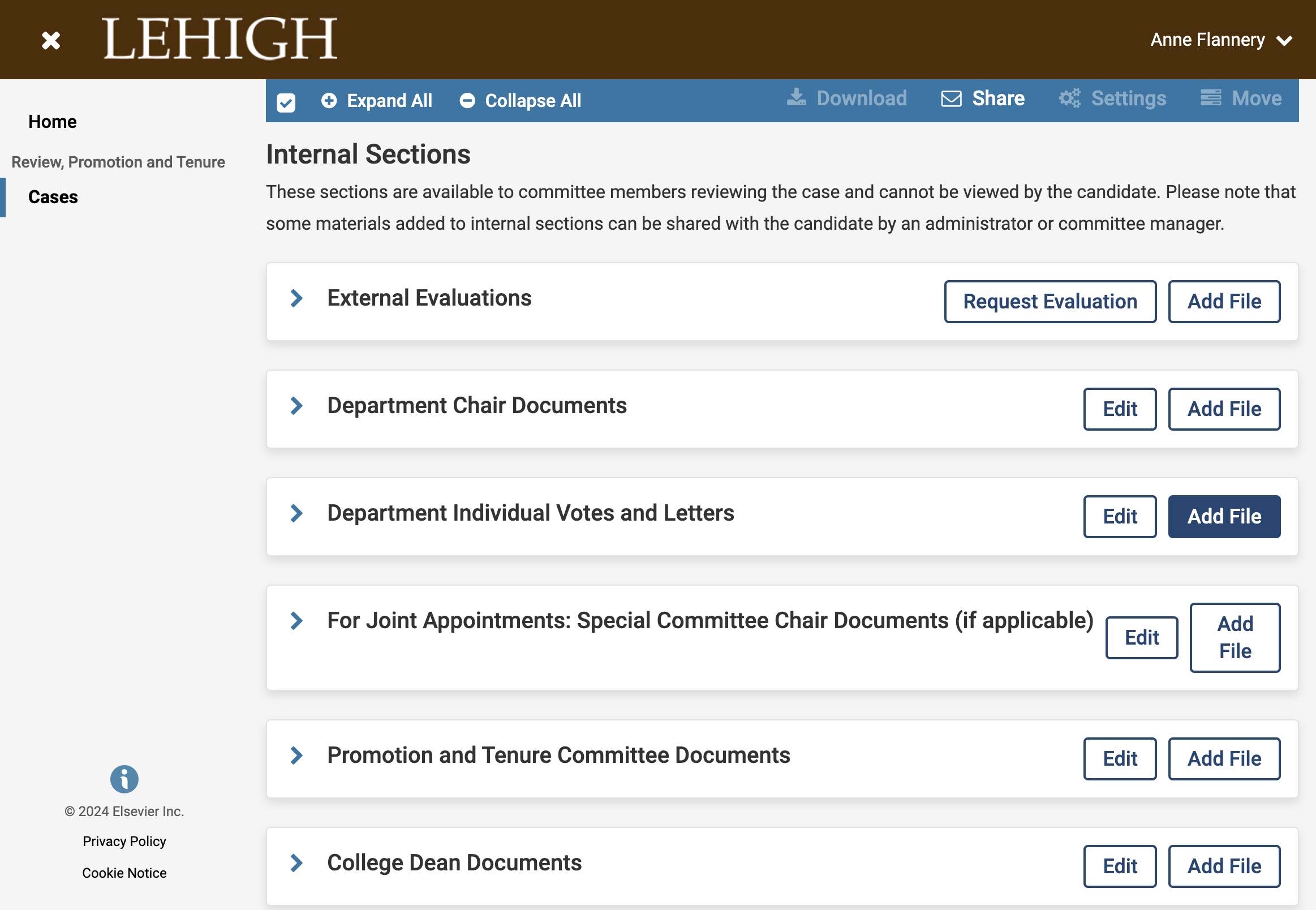 Click on Add File next to Department Letters