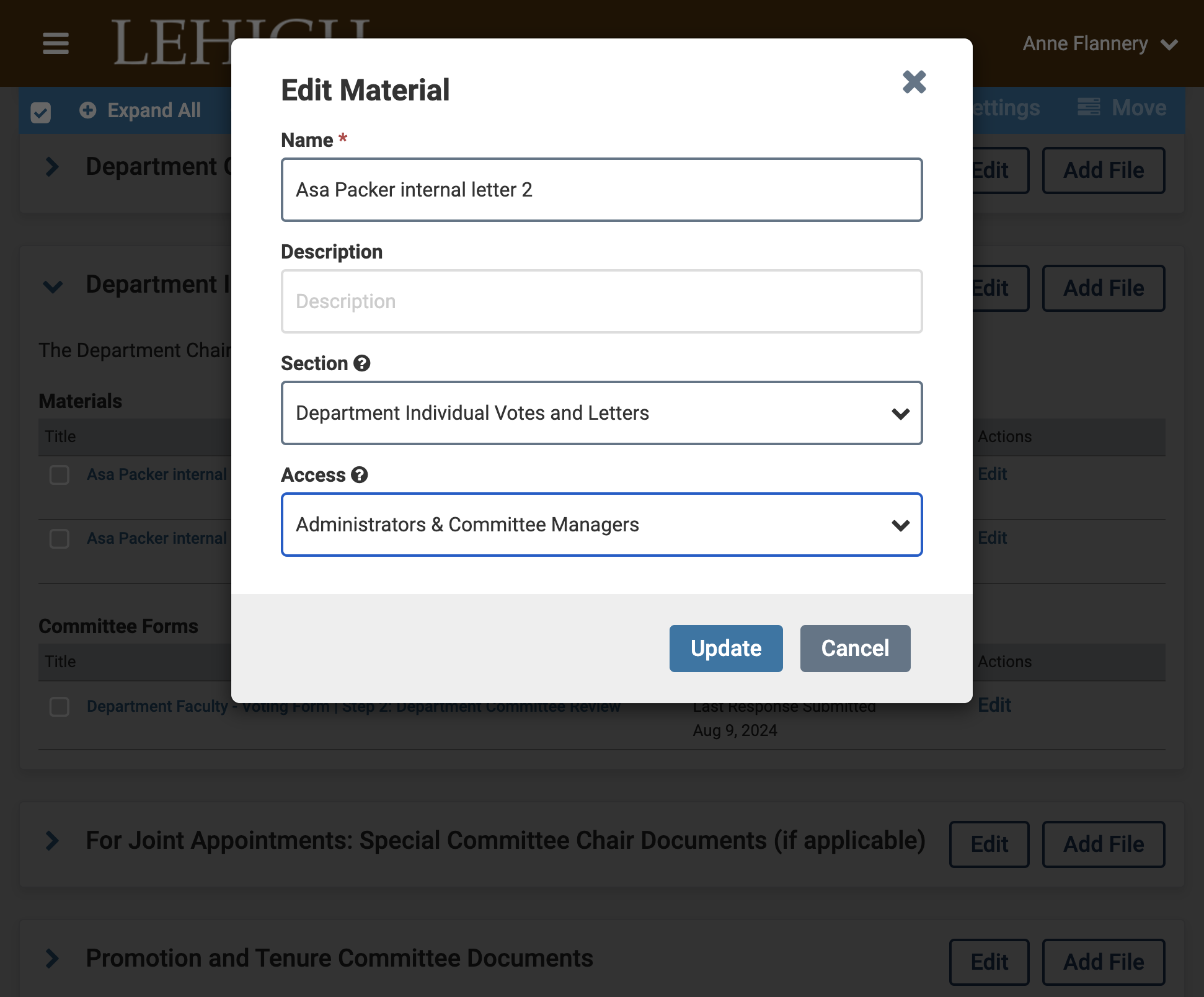 Select Administrators & Committee Managers, if it's not already selected