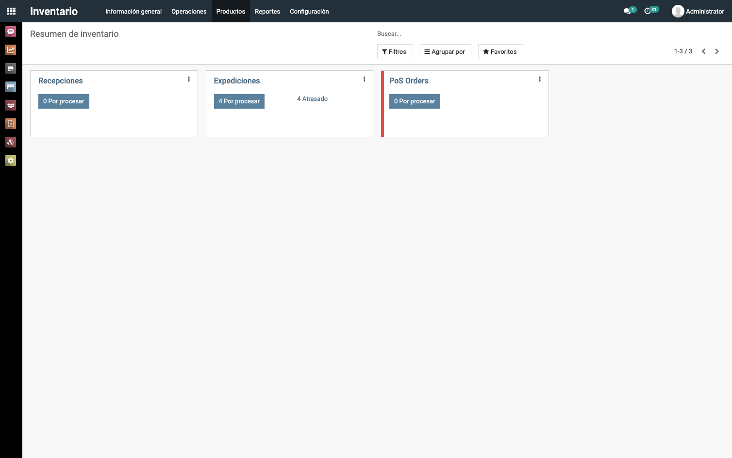 Click en Menu Productos