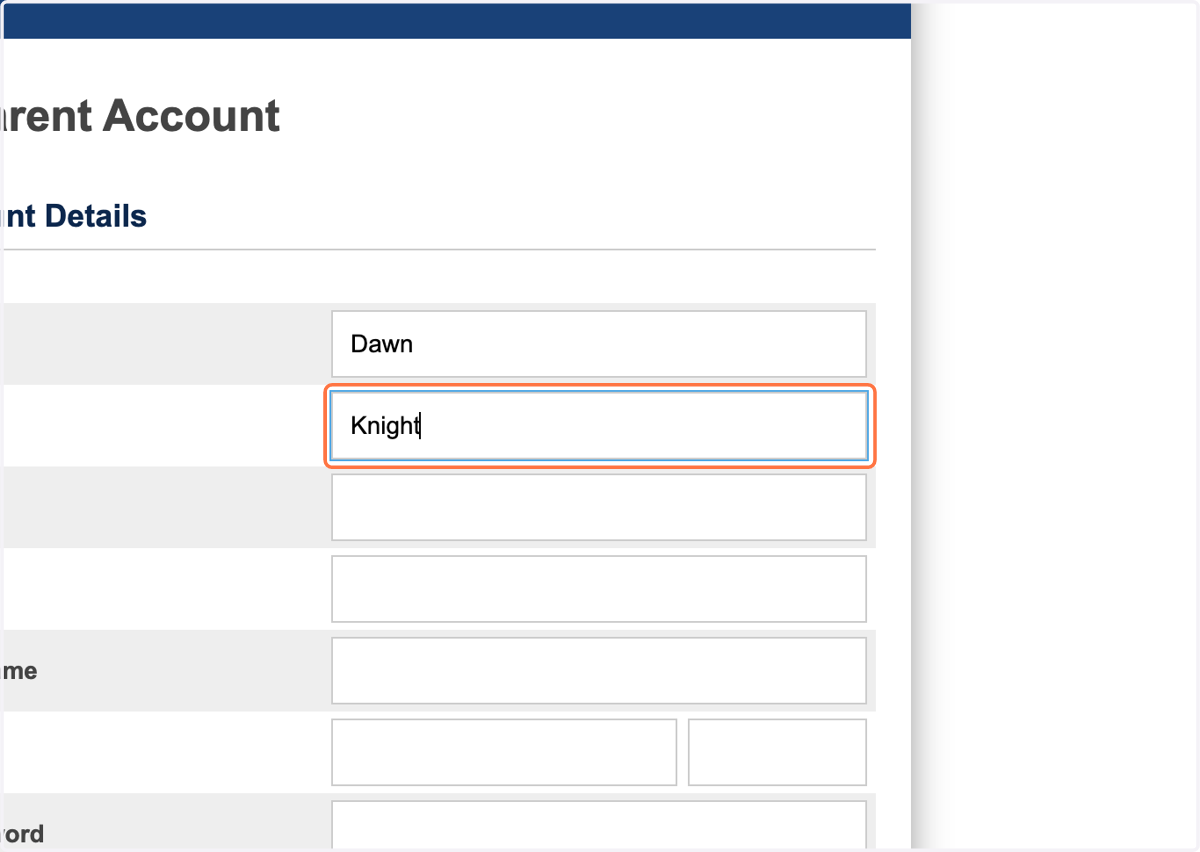 Type your last name
