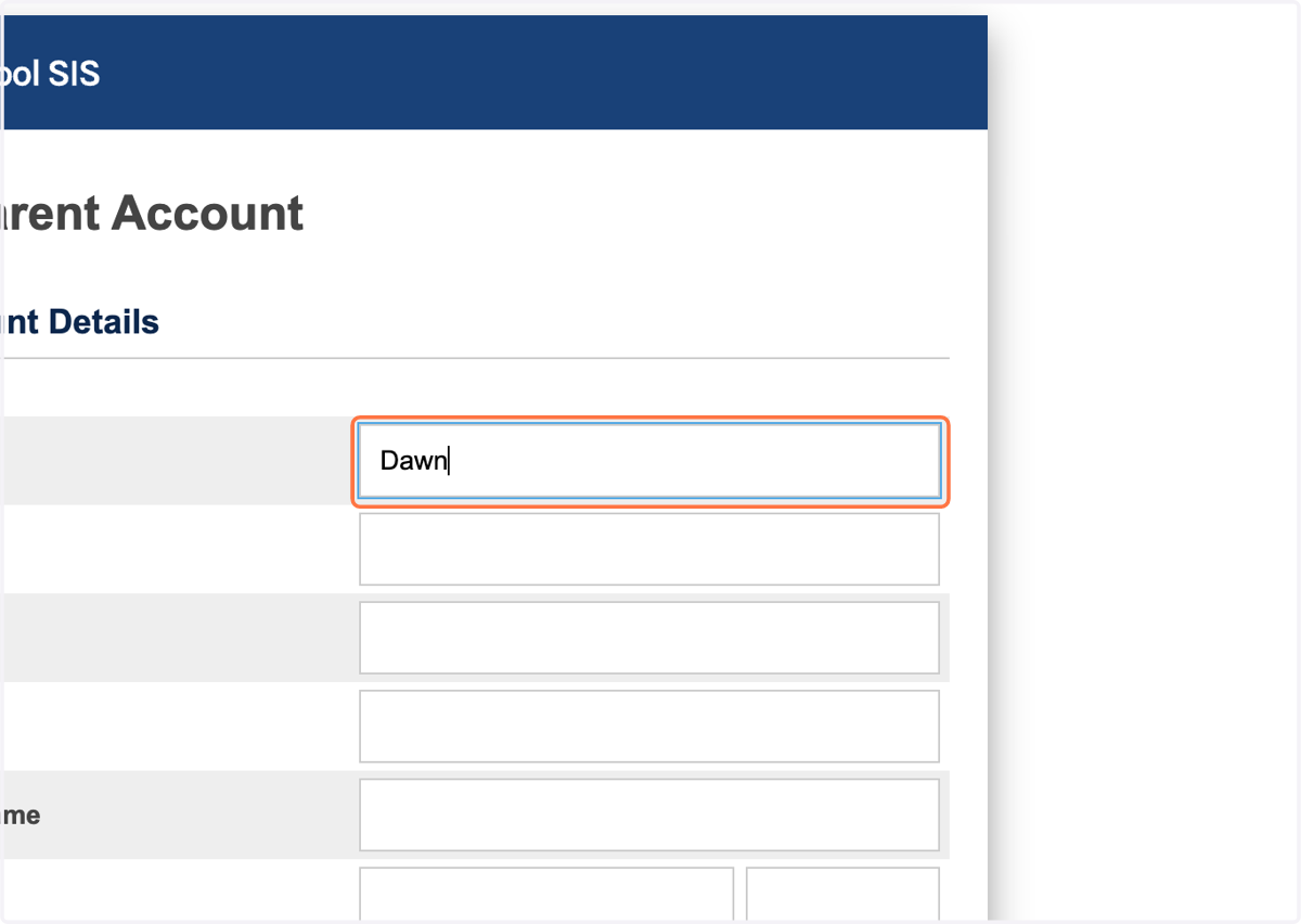 Type your first name