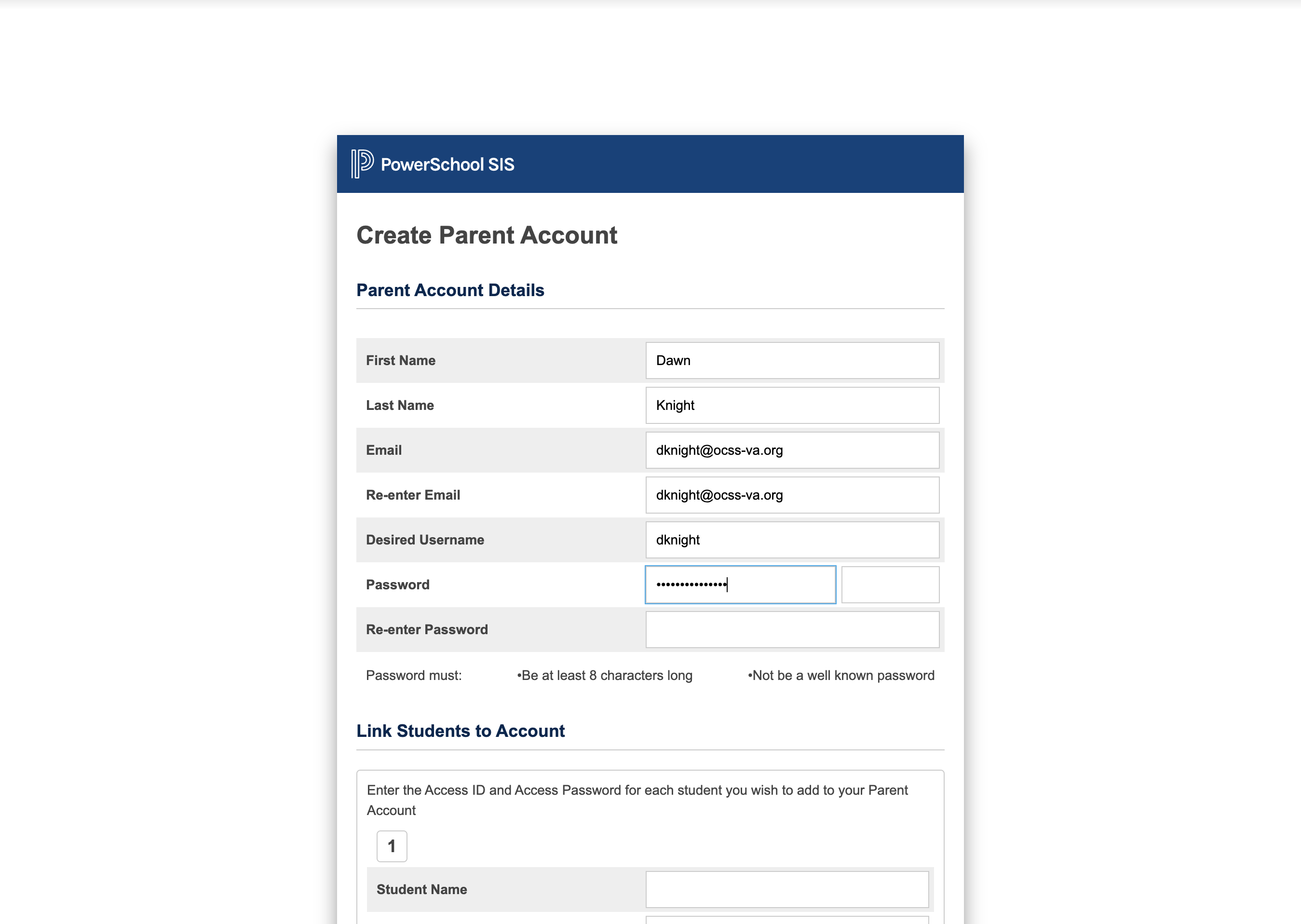Type a password