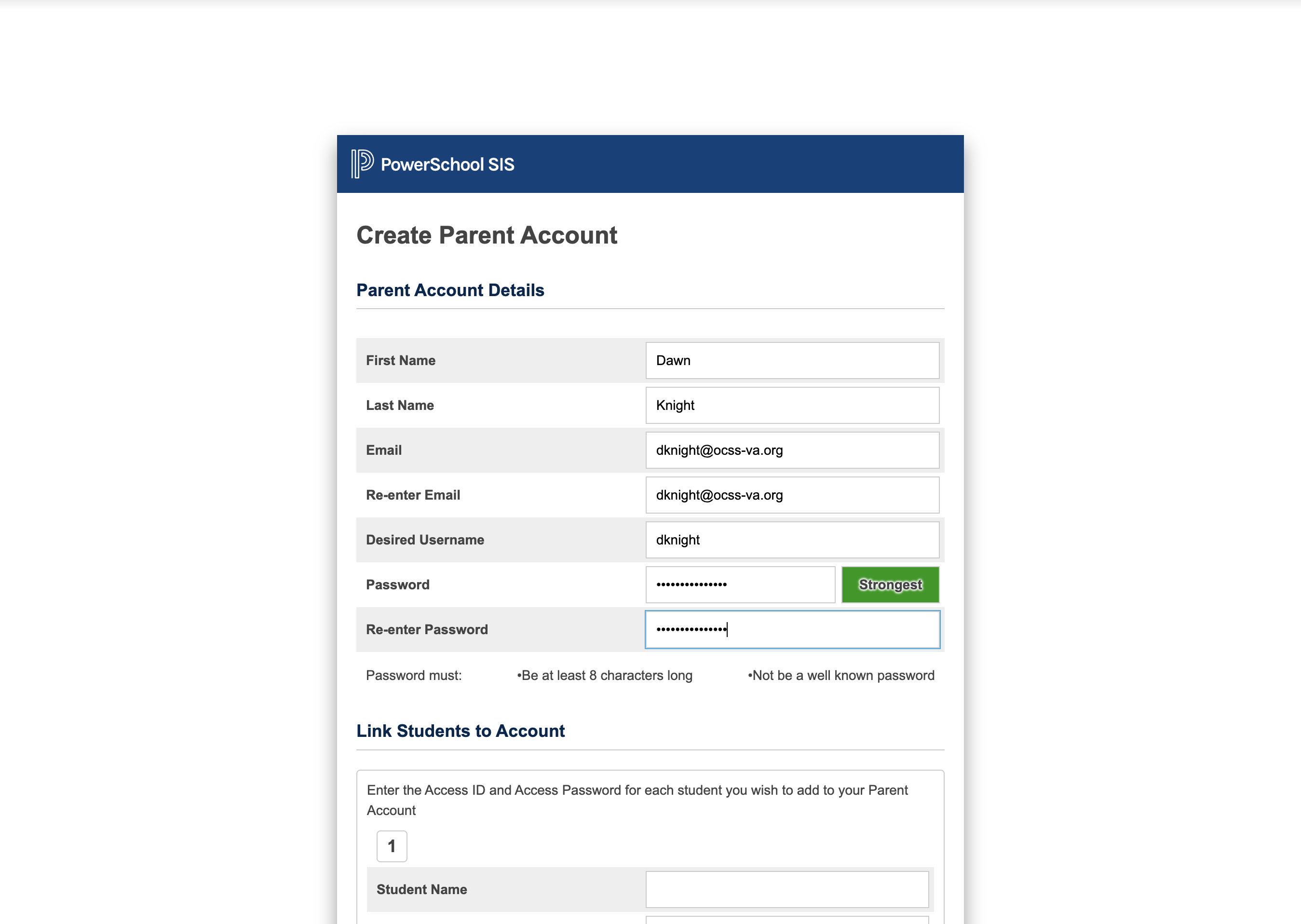 Confirm password