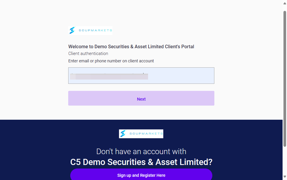 Authentication Page