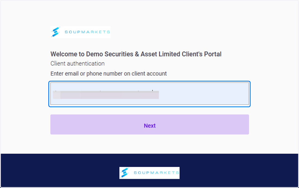 Authentication Page