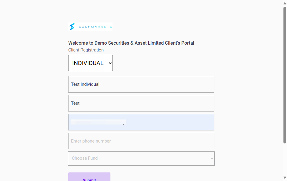 Type email