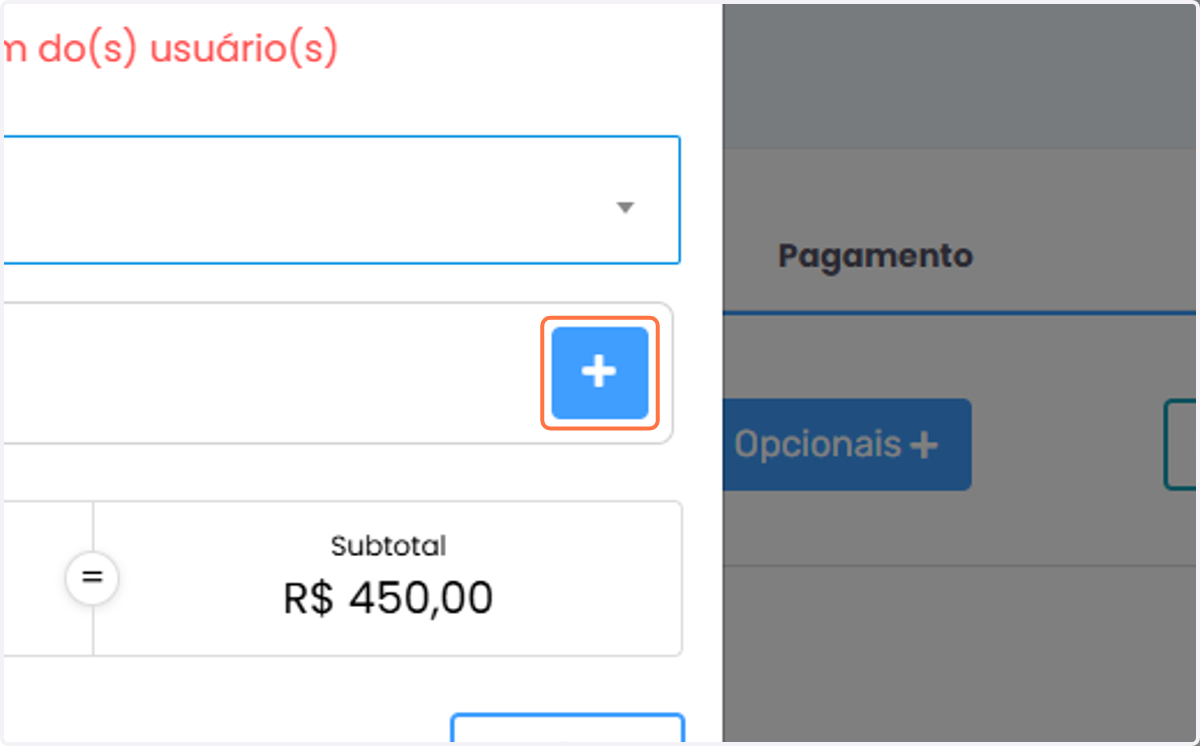 Atribua o opcional ao cliente que desejar