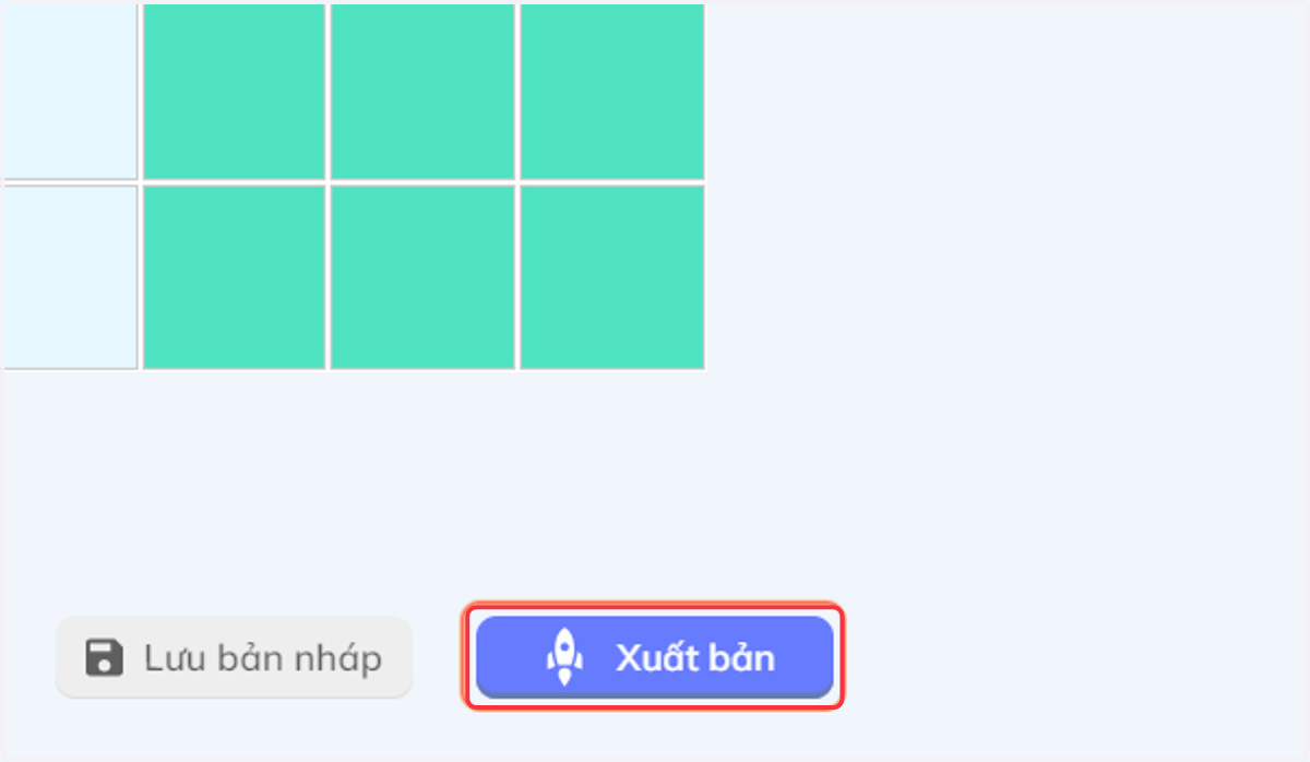 Nếu đã hoàn tất, nhấn chọn "Xuất bản" để đăng câu hỏi