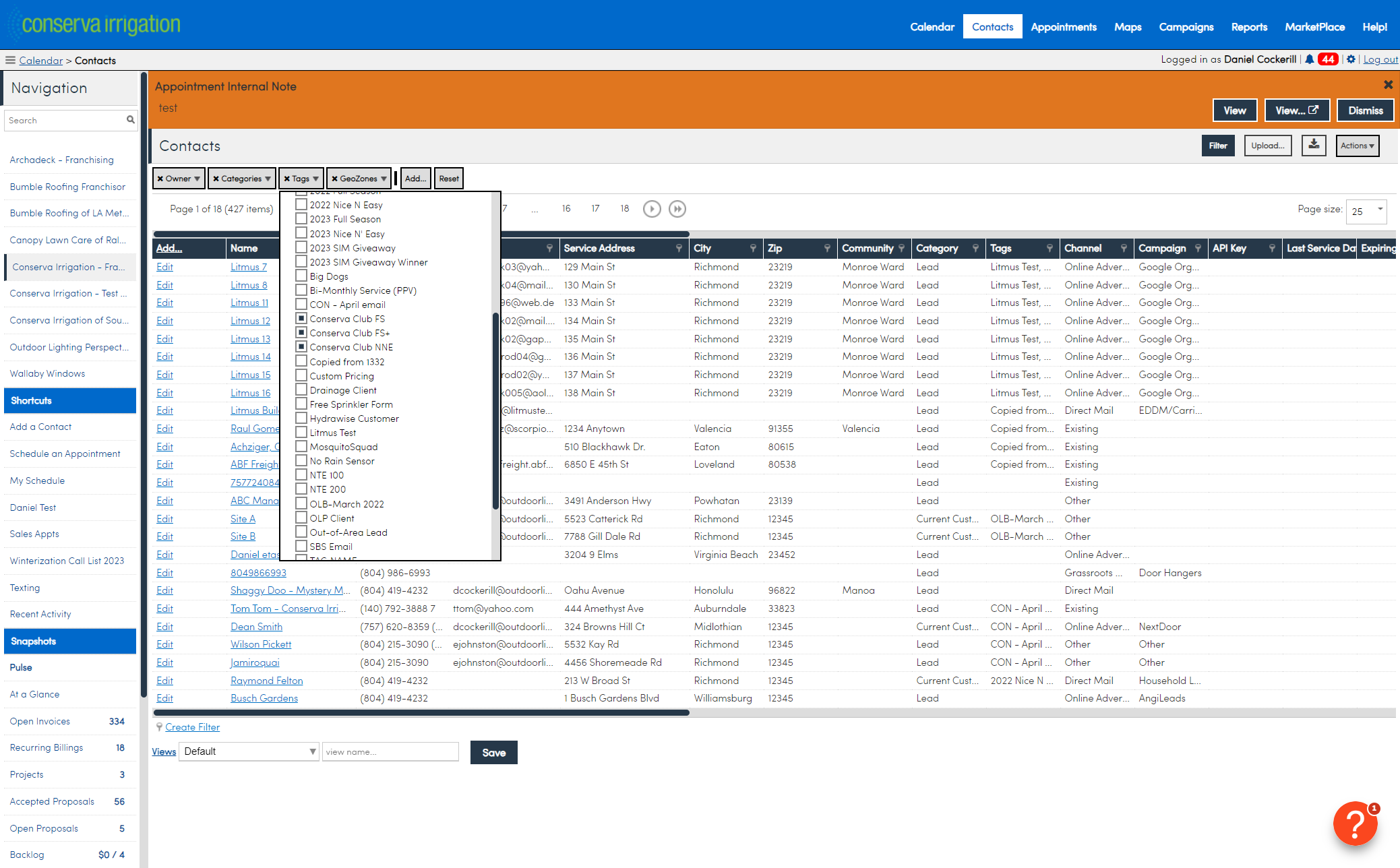 Select your Conserva Club Tags