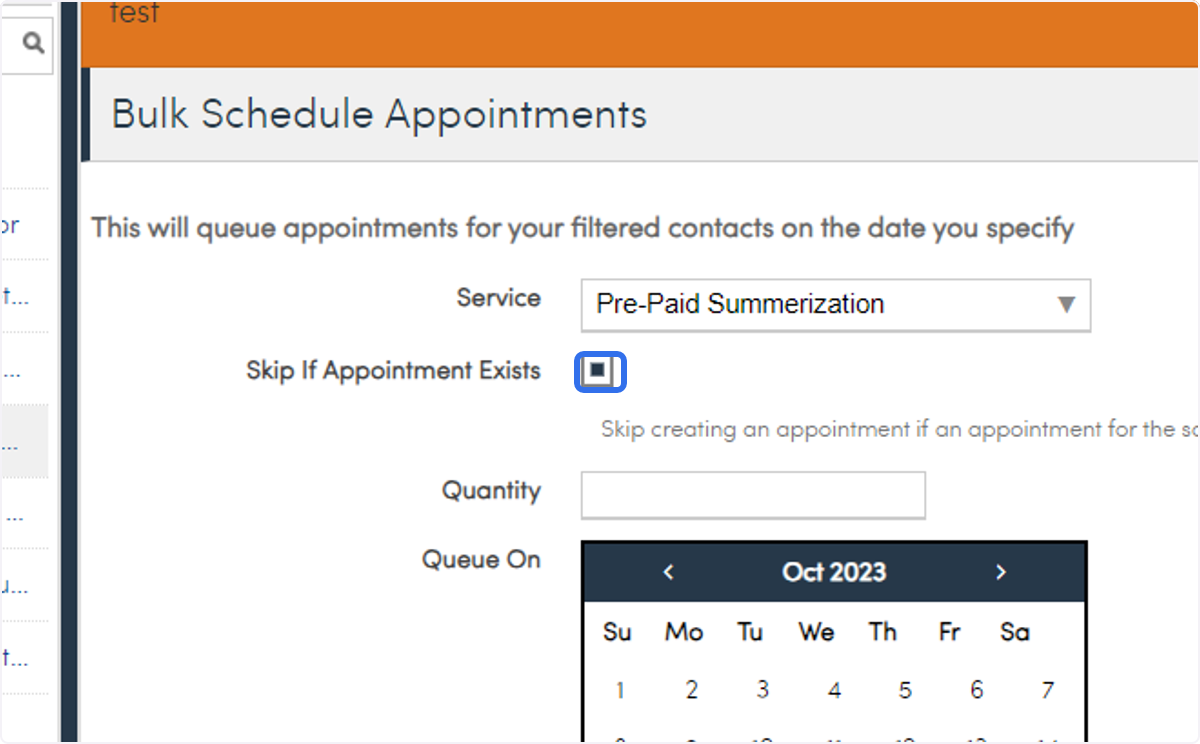 Check Skip if Appointment Exists