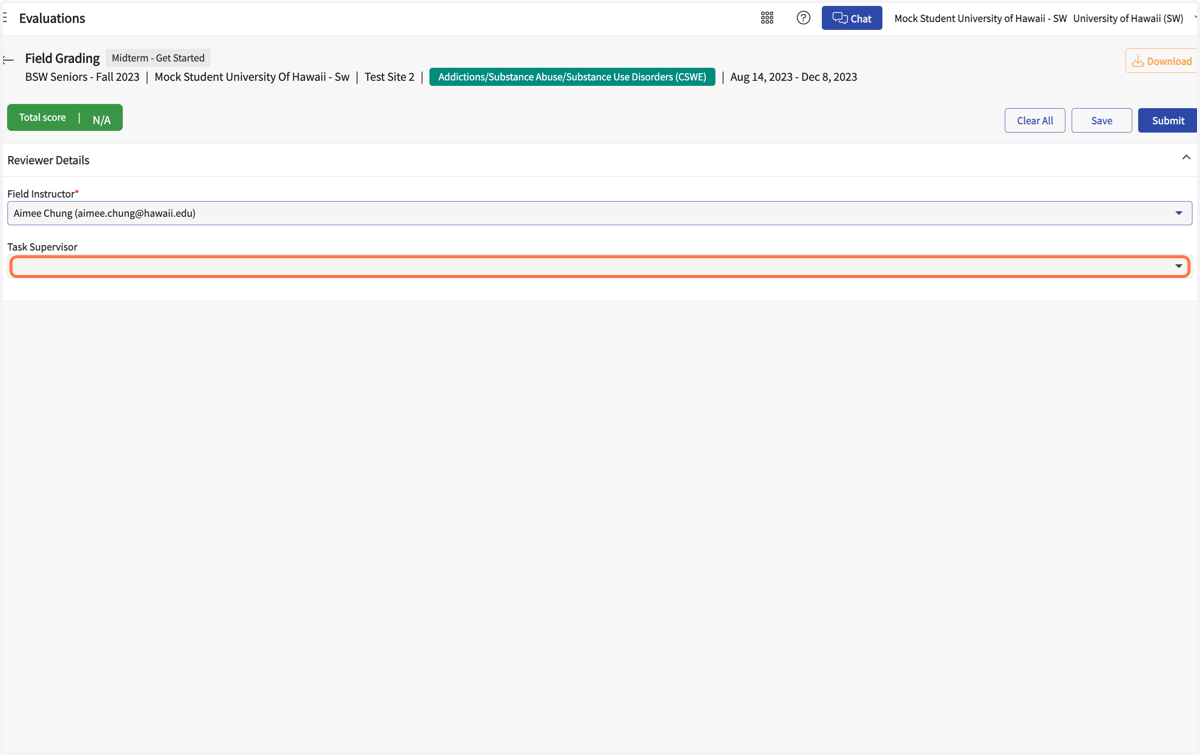 Click on the dropdown arrow