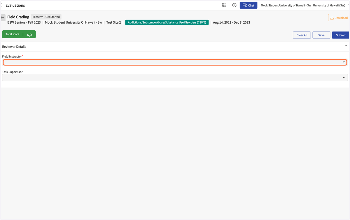 Click on the dropdown arrow