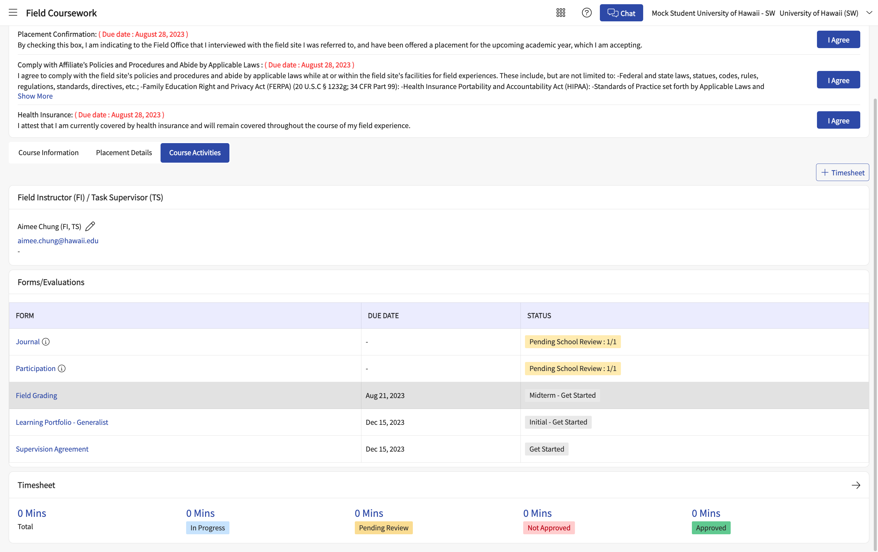 Click on Field Grading in the Forms list