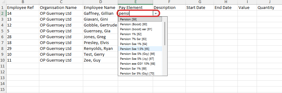 Once this has been downloaded you can begin to edit the spreadsheet