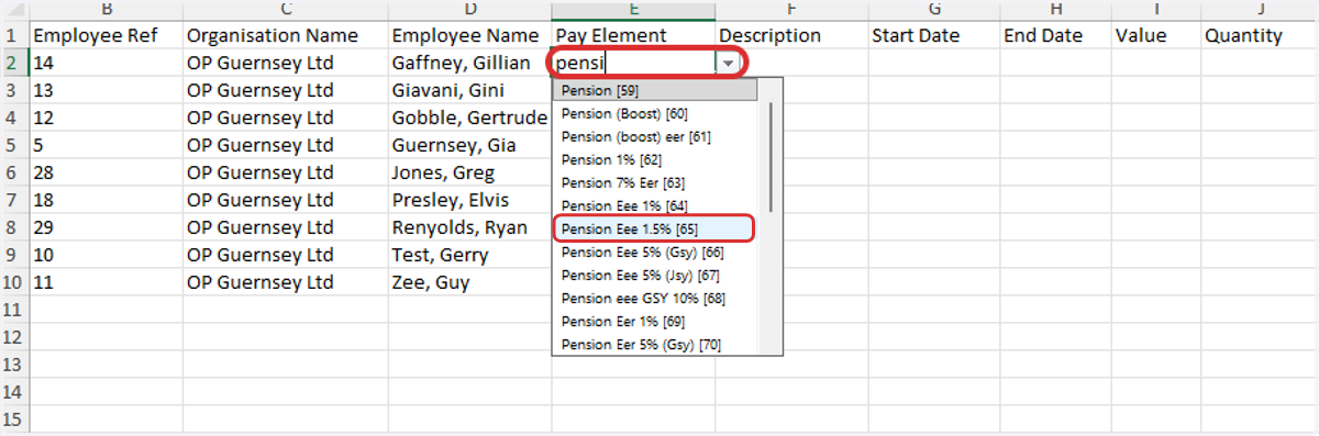 Once this has been downloaded you can begin to edit the spreadsheet