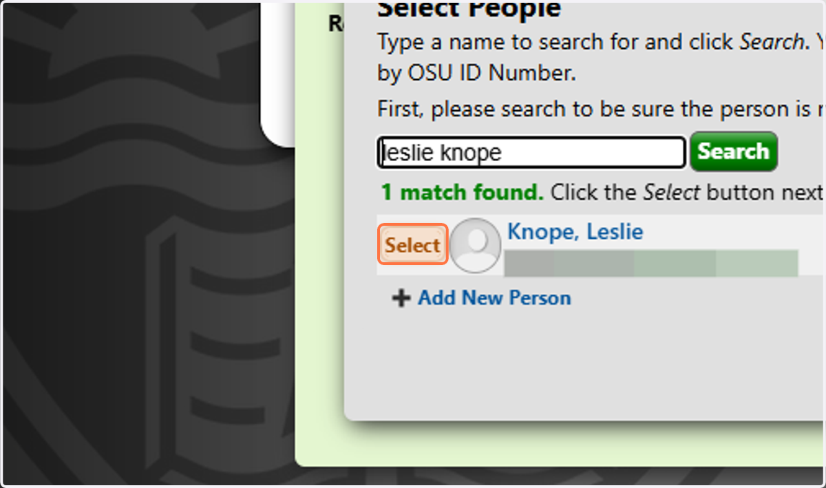 Select the supervisor/contact