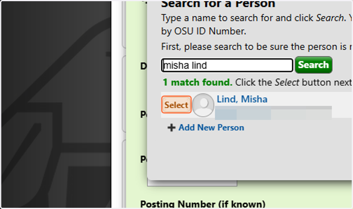 Click on Select