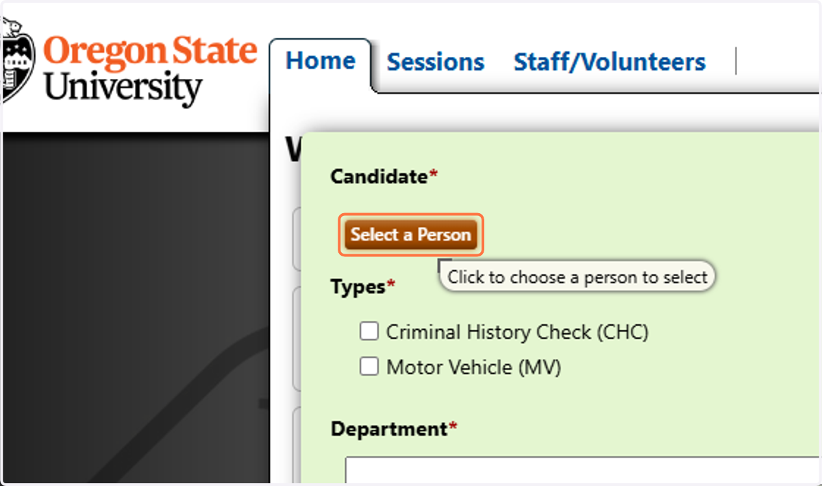 Click on Select a Person
