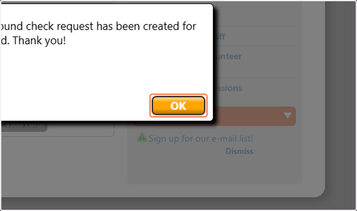 Click on OK