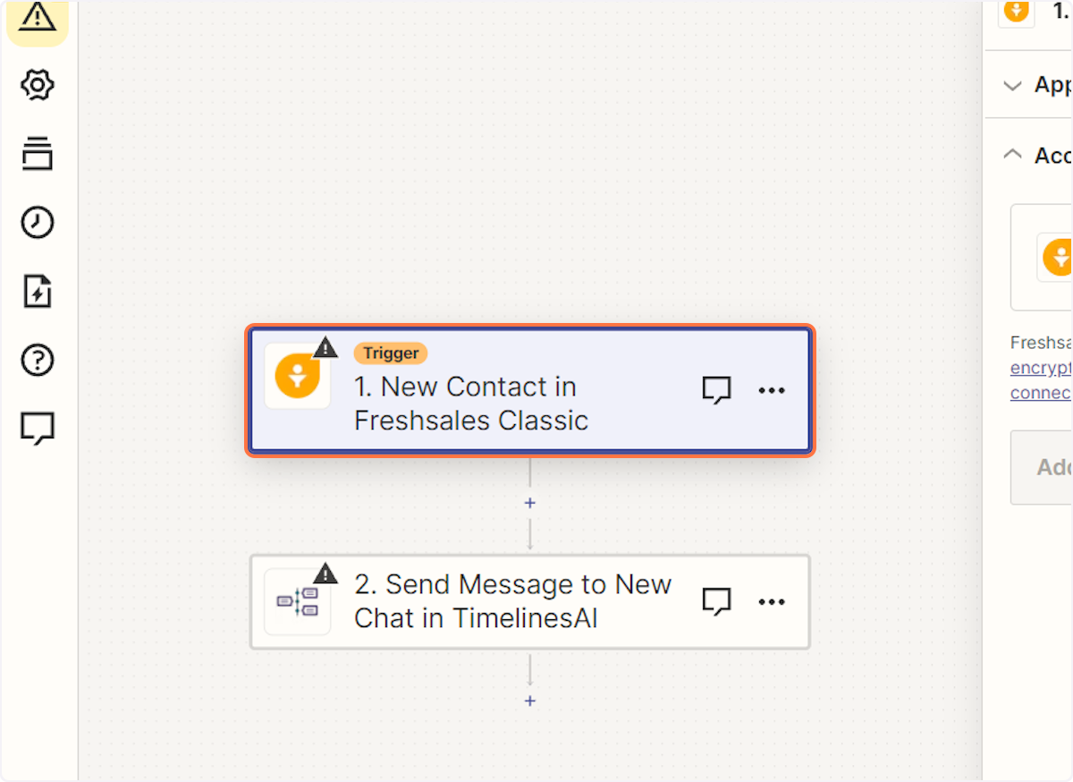 Click on New Contact in Freshsales Classic