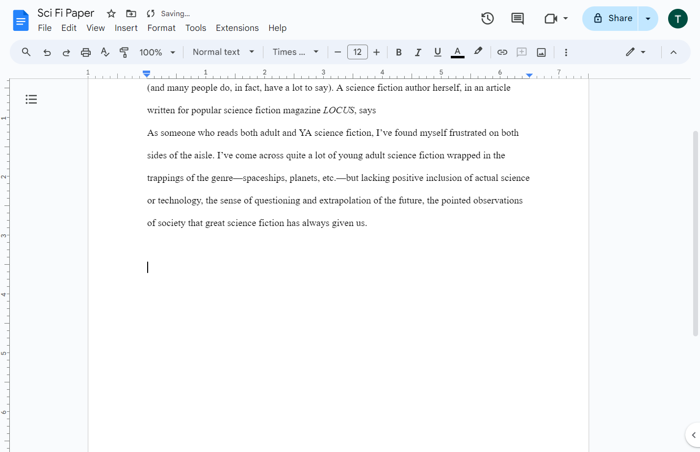 Paste your quote into the paper.