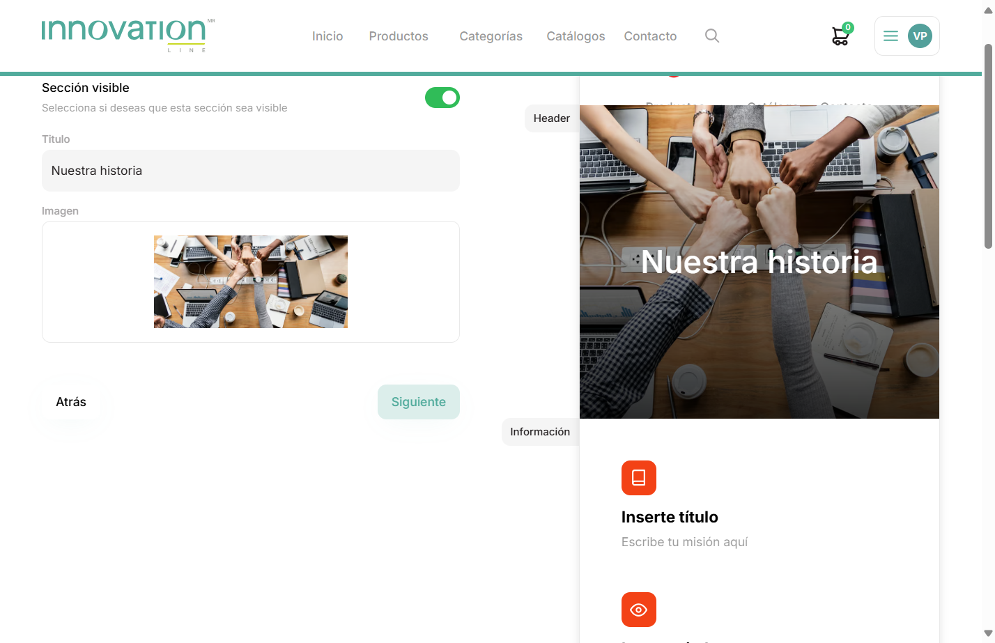 Completa la información en el módulo de la empresa, con la información, fotos y ligas que consideres importantes incluir