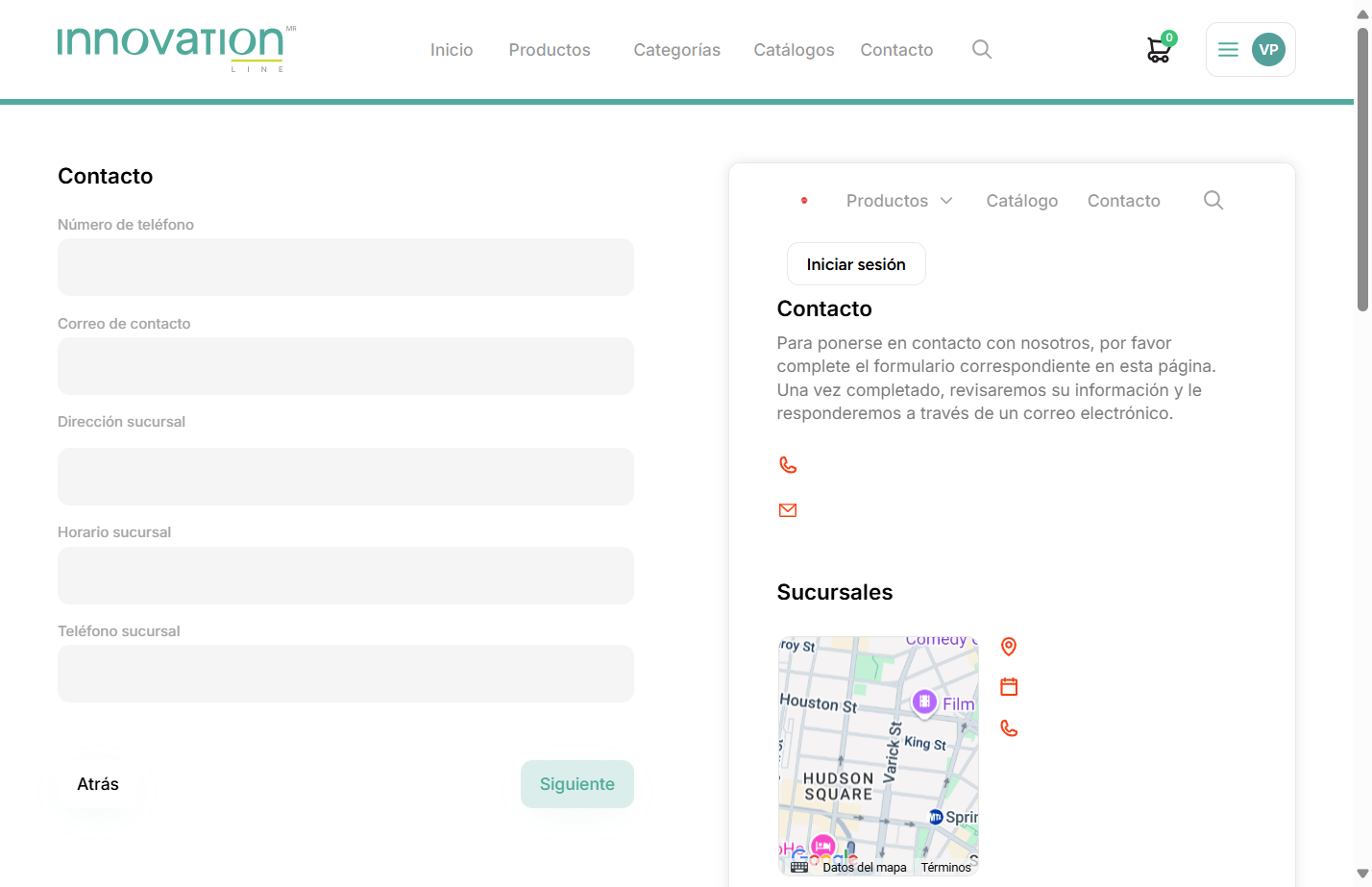 Por último, completa la información de contacto