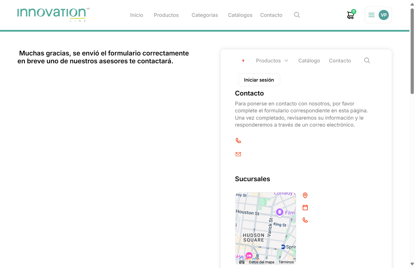 ¡Y listo! ya tu formulario fue enviado y serás contactado en breve