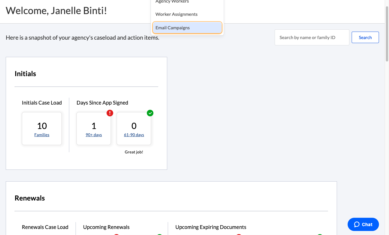 Click on Email Campaigns