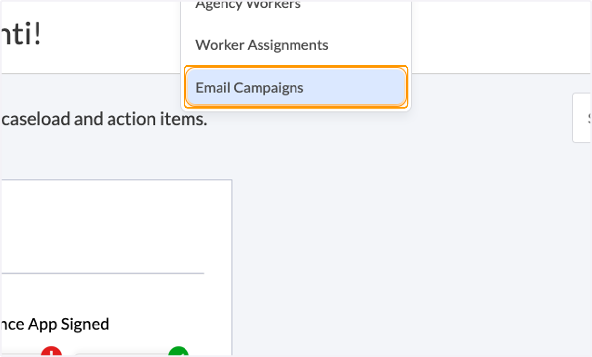 Click on Email Campaigns