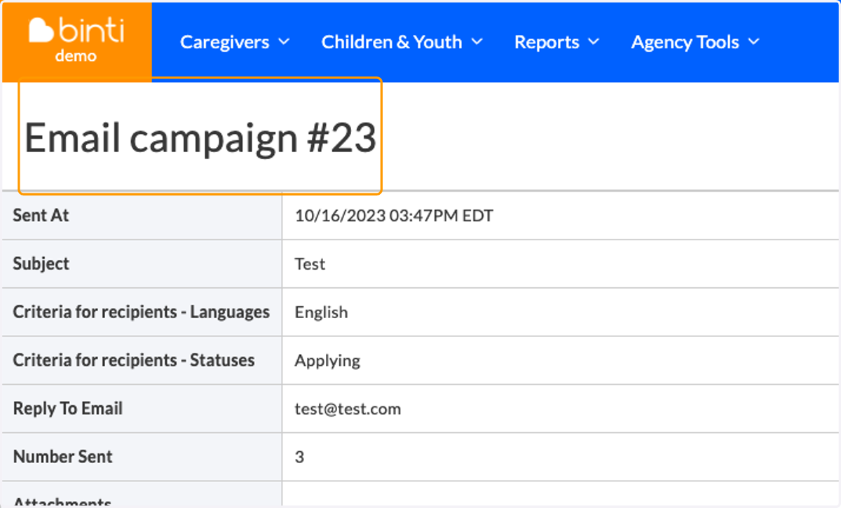 When the message sends, you will be redirected to a summary page.