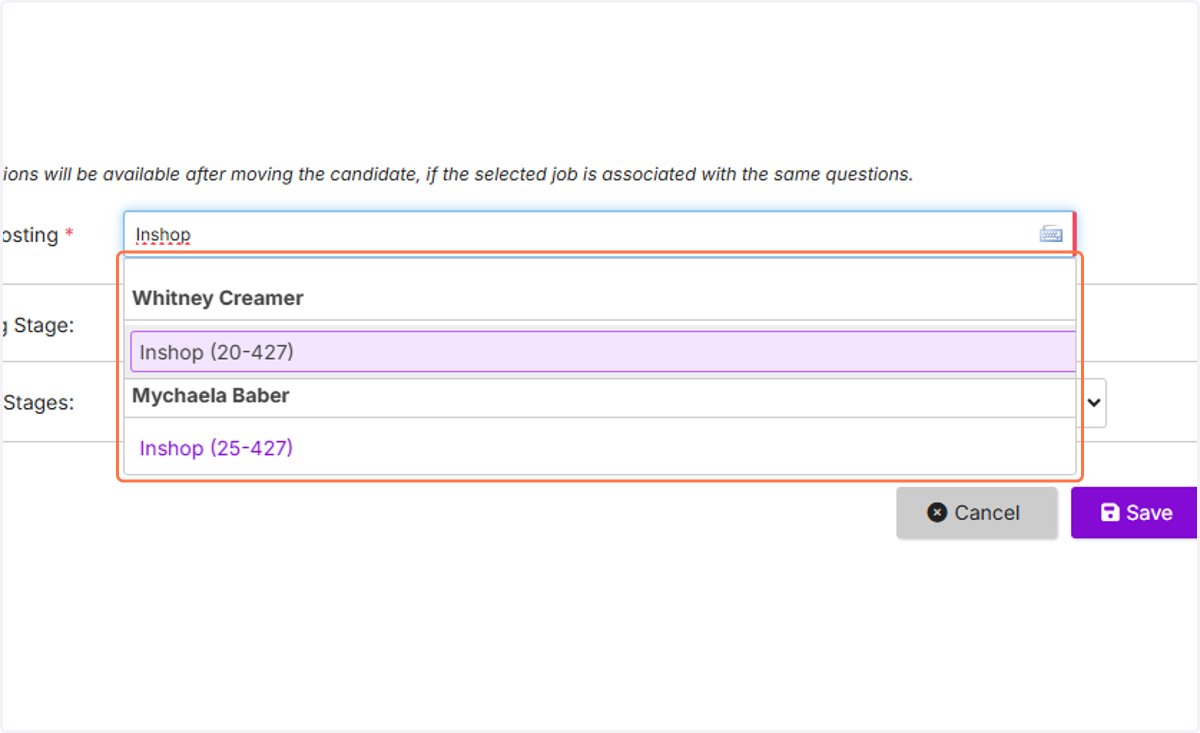 Click on an option
