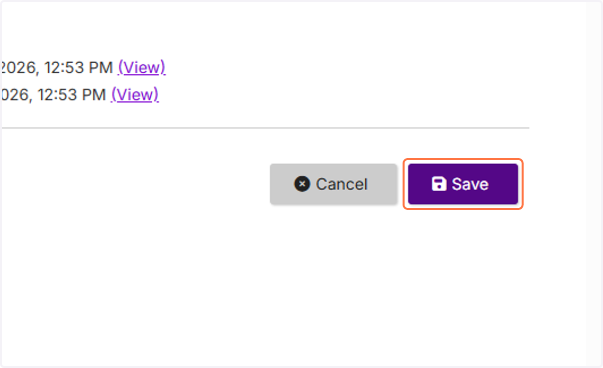 Click on Save