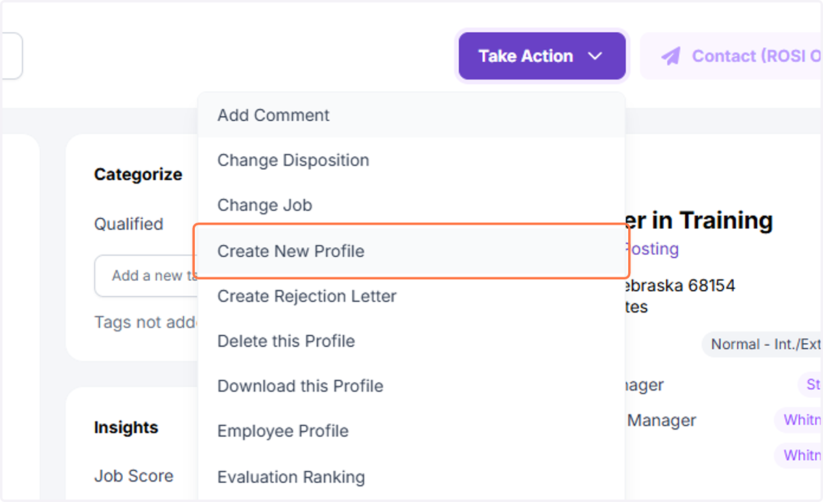 Click on Create New Profile